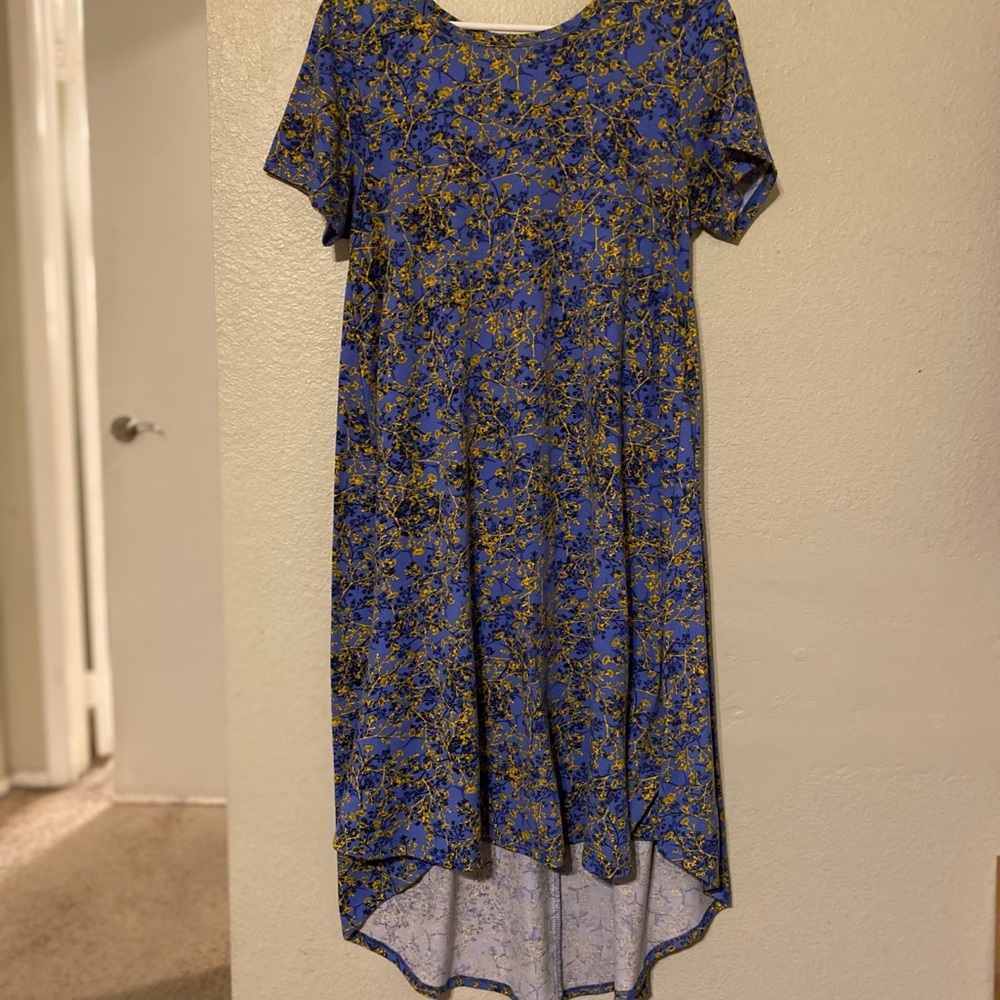 Lularoe blue and yellow long dress. Size small/medium.